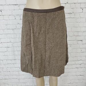 MAX mara weekend wool herringbone wrap skirt 6